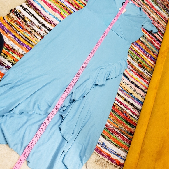 ⭐HP⭐ JUICY COUTURE DRESS BABY BLUE RUFFLE HIGH LOW - Picture 11 of 12